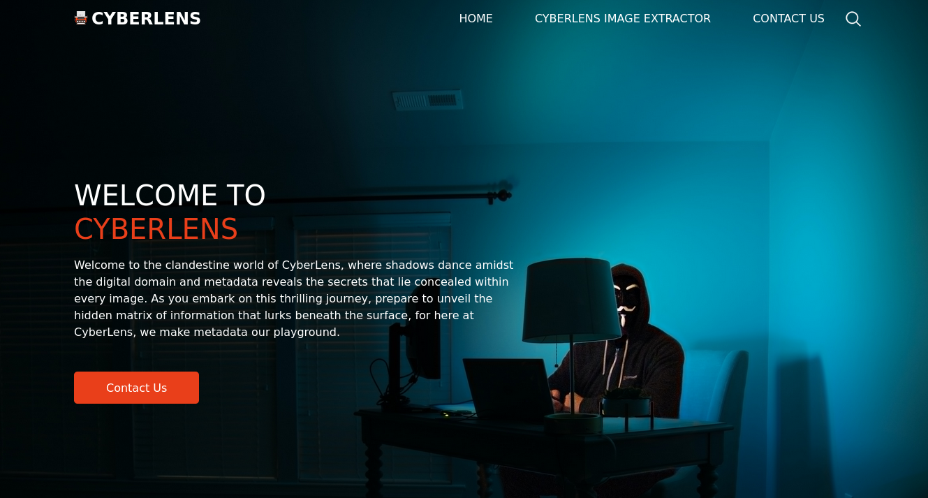 Page d'accueil CyberLens
