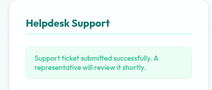 Formulaire helpdesk