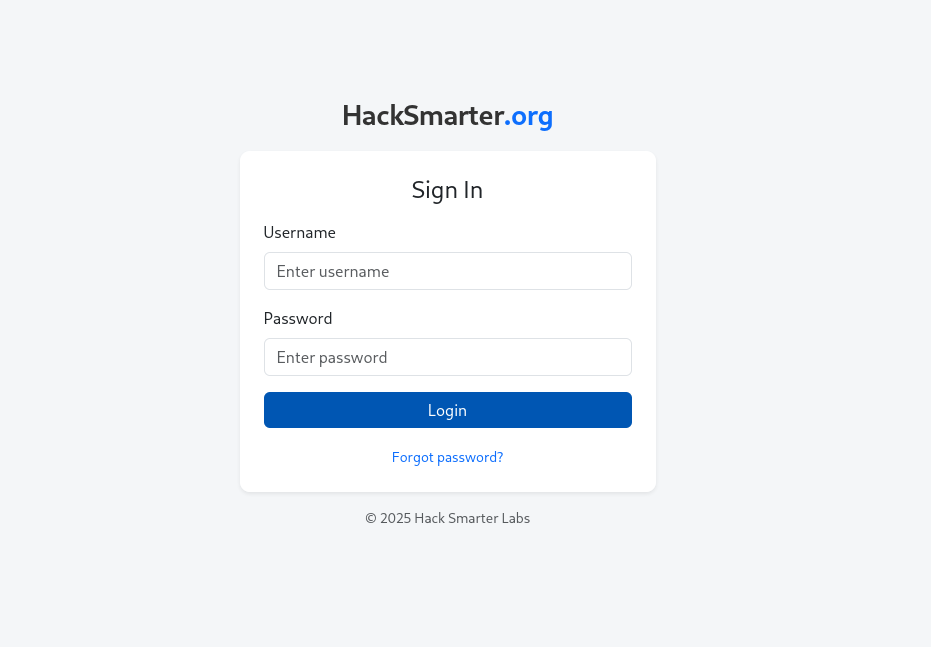Portail de connexion HackSmarter