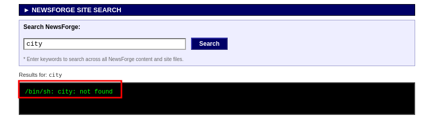 Premier test de recherche