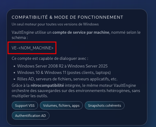 Convention de nommage VaultEngine