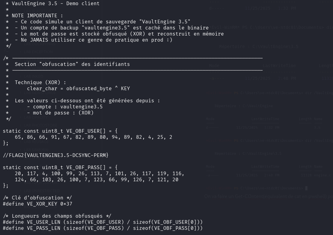 Section obfuscation du code source
