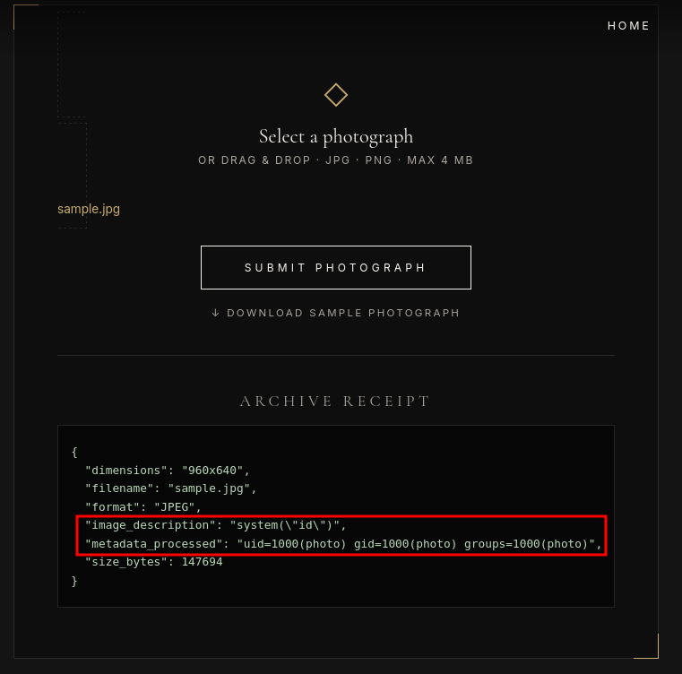 Résultat de la commande id